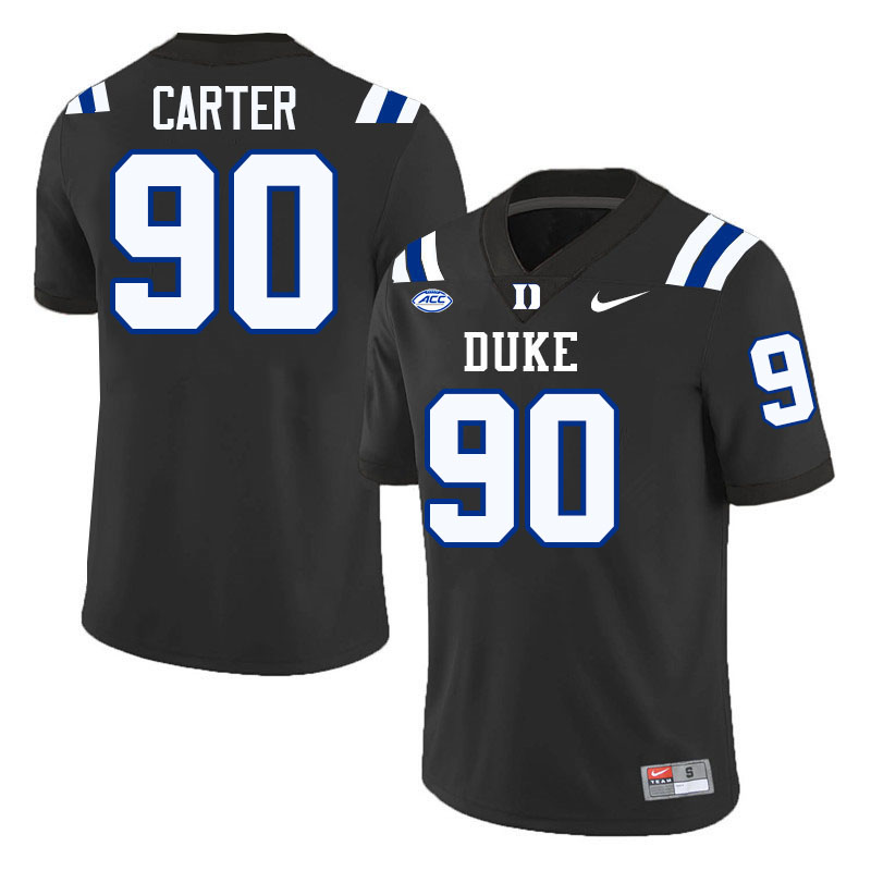 DeWayne Carter Duke Jersey,Duke Blue Devils #90 DeWayne Carter Jersey Youth College-Black